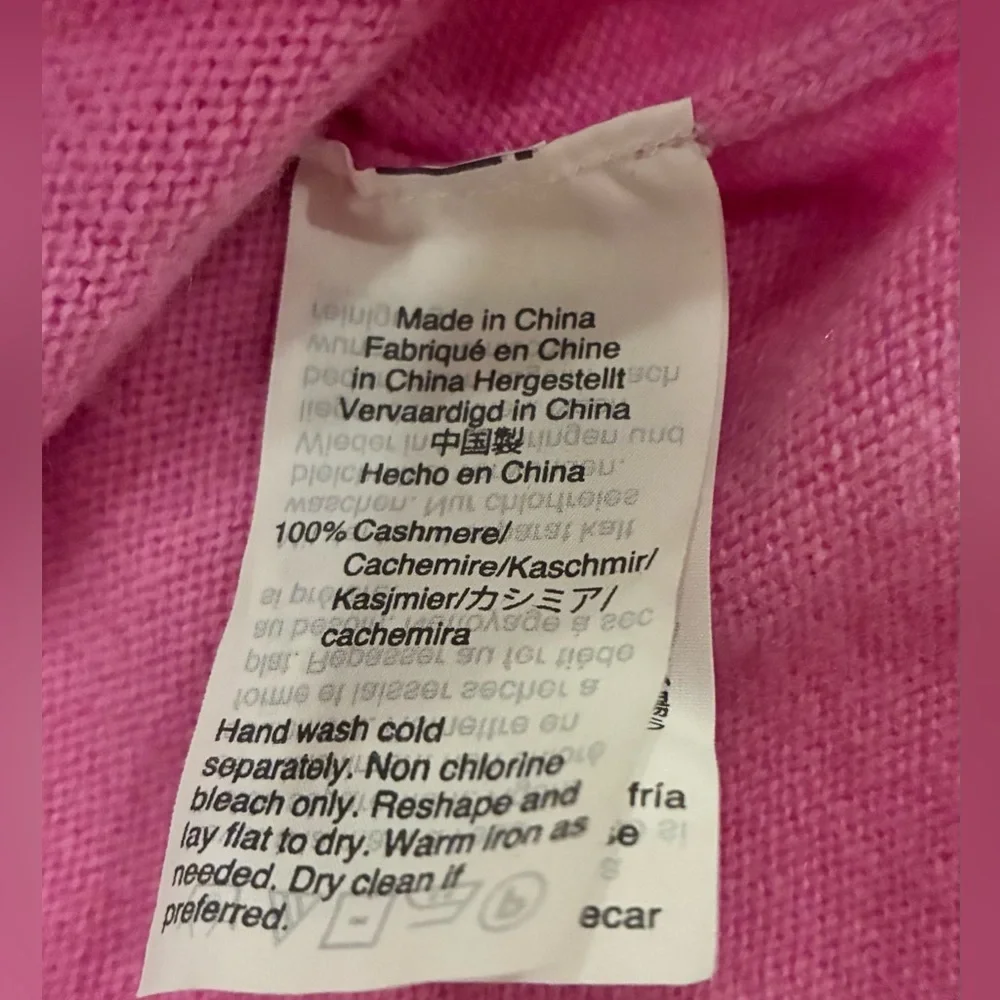 J. CREW  candy Pink  CASHMERE  slim  Fit Women's Sweater.  XXS preppy glam
